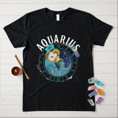 Mystical Aquarius Zodiac T-Shirt