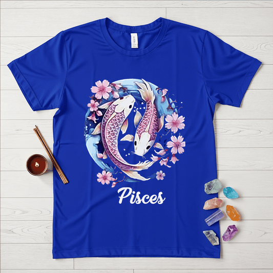 Pisces Symbol Floral T-Shirt