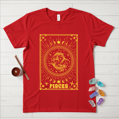 Pisces Symbol In Gold T-Shirt