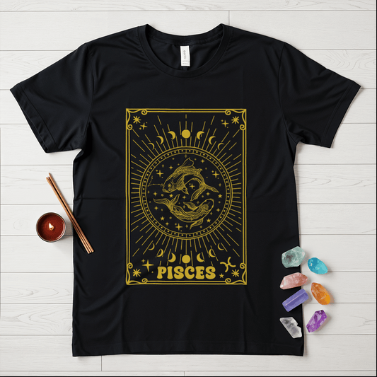 Pisces Symbol In Gold T-Shirt