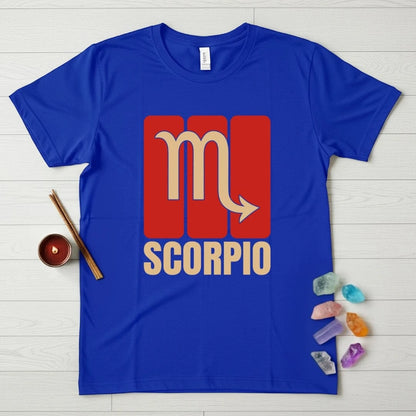 Scorpio Zodiac T-Shirt – Bold Glyph Panel