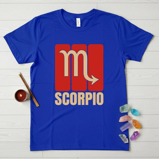 Scorpio Zodiac T-Shirt – Bold Glyph Panel