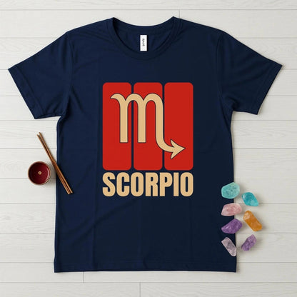 Scorpio Zodiac T-Shirt – Bold Glyph Panel