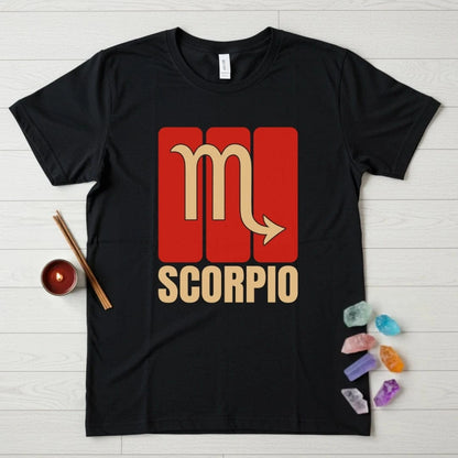 Scorpio Zodiac T-Shirt – Bold Glyph Panel