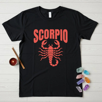 Scorpio Zodiac T-Shirt – Bold Scorpion Arch