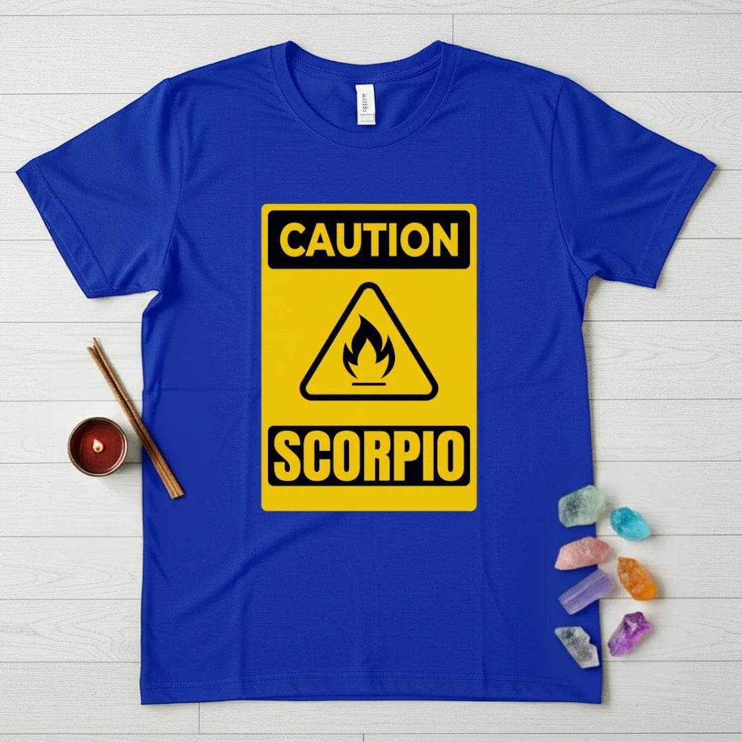 Scorpio Zodiac T-Shirt – Caution Fire