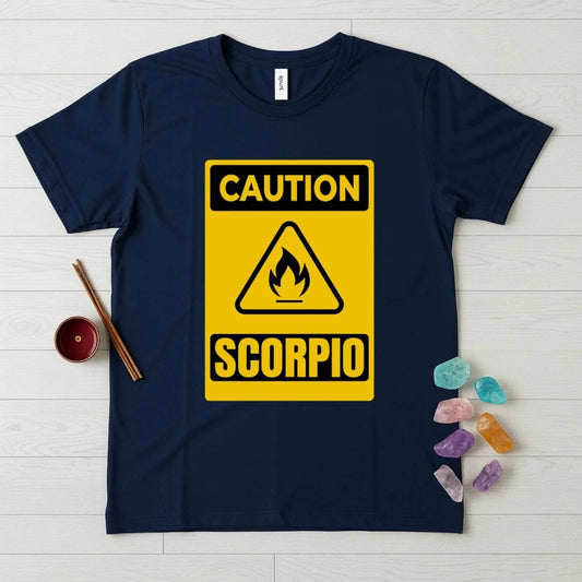 Scorpio Zodiac T-Shirt – Caution Fire