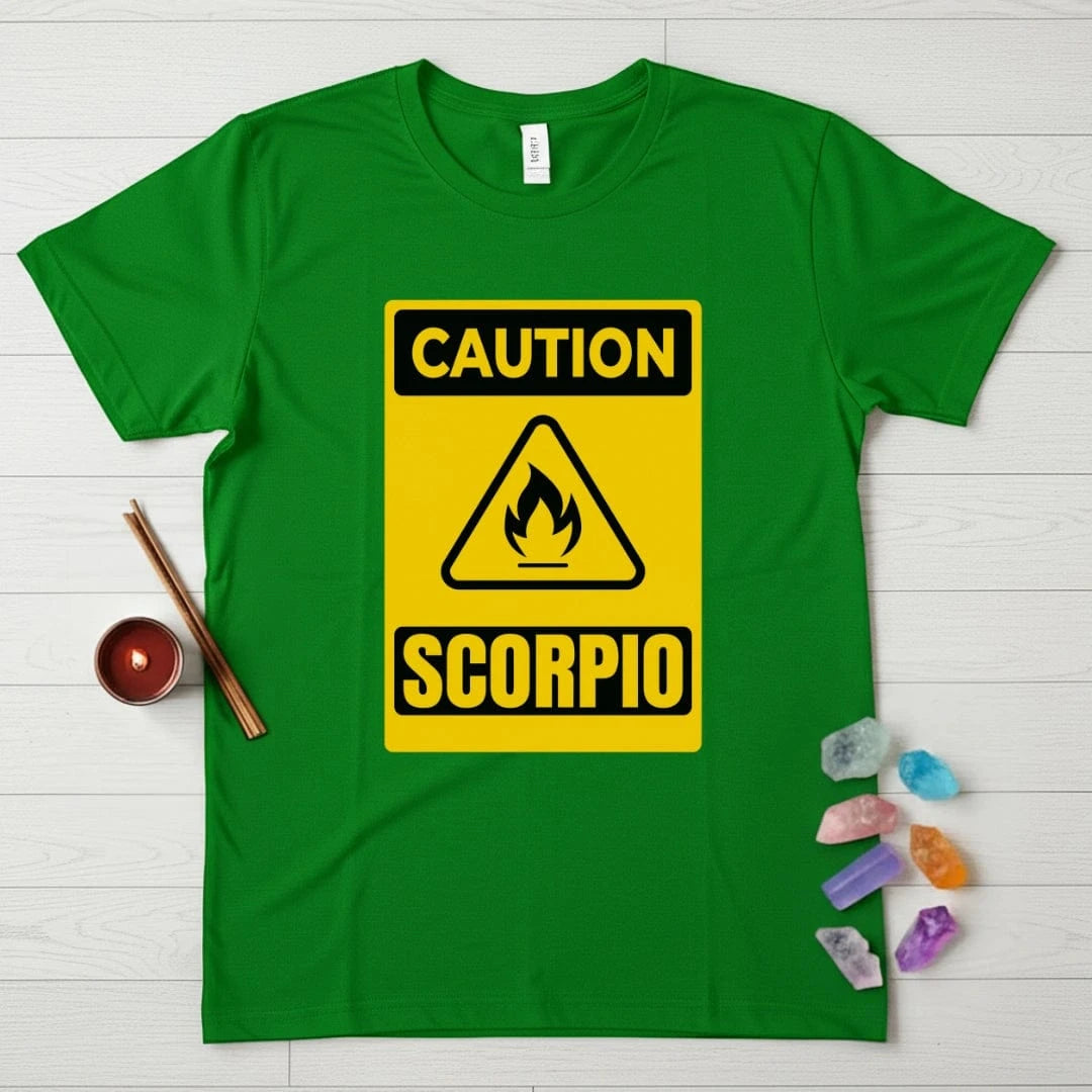 Scorpio Zodiac T-Shirt – Caution Fire