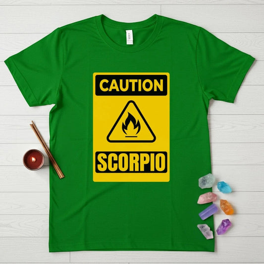 Scorpio Zodiac T-Shirt – Caution Fire