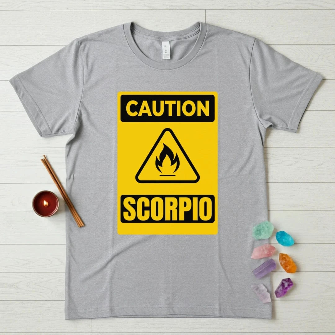 Scorpio Zodiac T-Shirt – Caution Fire