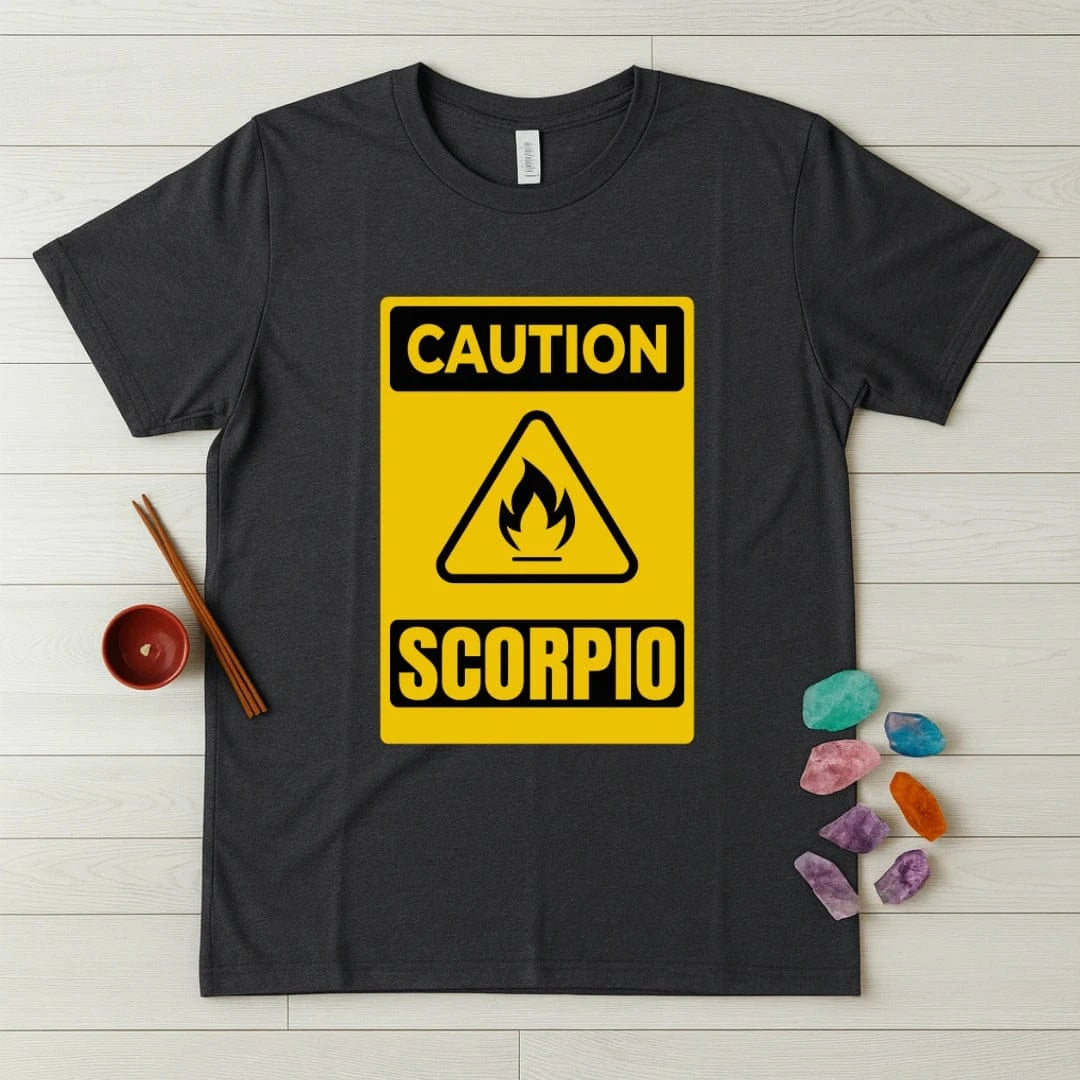 Scorpio Zodiac T-Shirt – Caution Fire