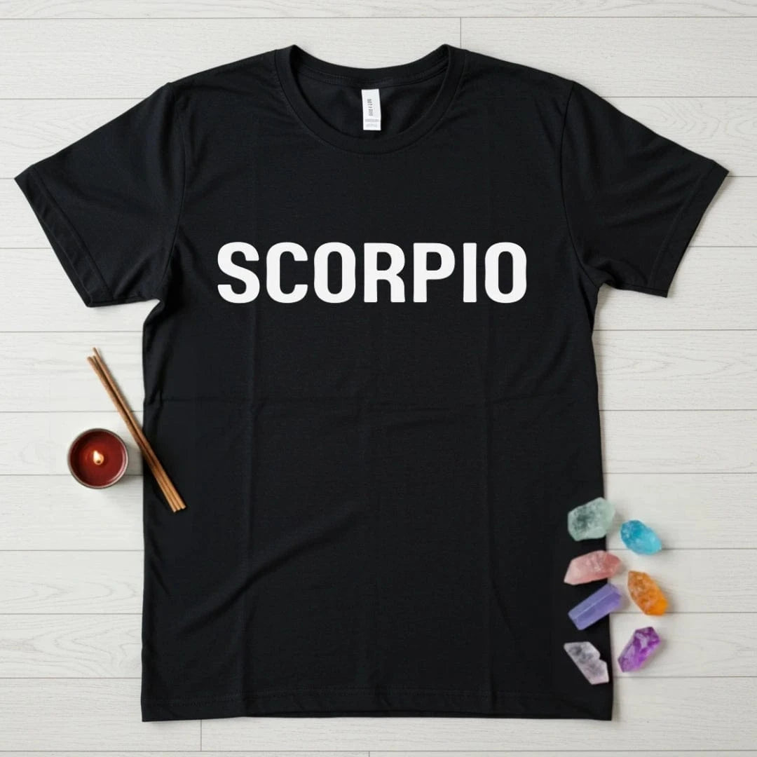Scorpio Zodiac T-Shirt – Classic Text