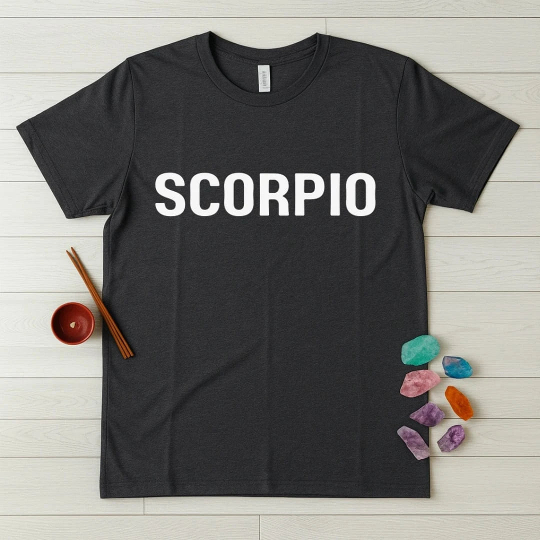 Scorpio Zodiac T-Shirt – Classic Text