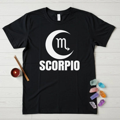 Scorpio Zodiac T-Shirt – Crescent Moon