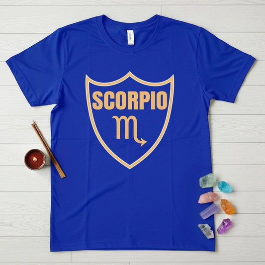 Scorpio Zodiac T-Shirt – Emblem Shield