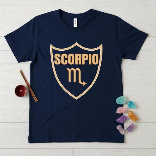 Scorpio Zodiac T-Shirt – Emblem Shield