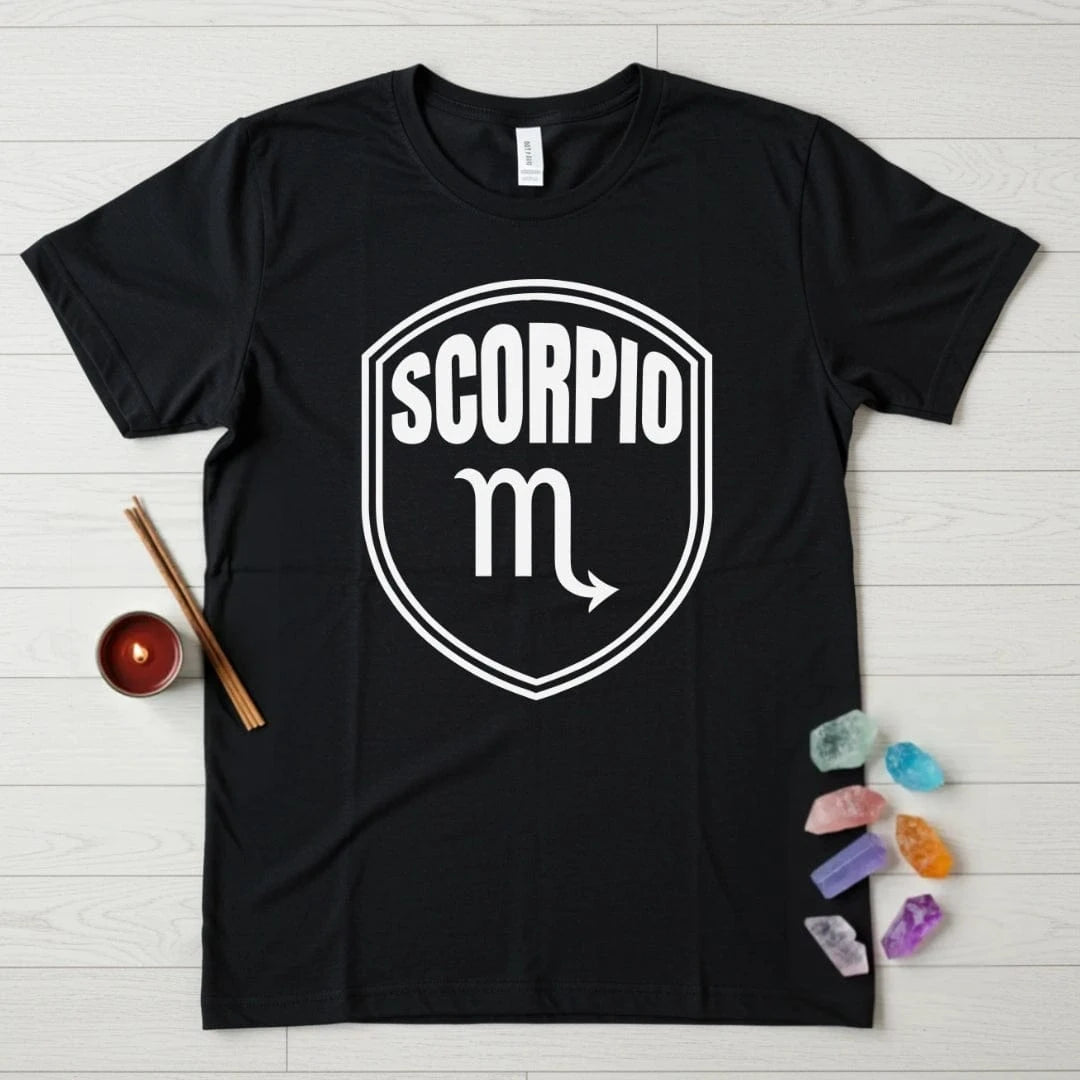 Scorpio Zodiac T-Shirt – Glyph Shield