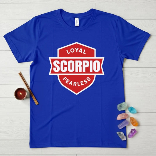 Scorpio Zodiac T-Shirt – Loyal Fearless Shield