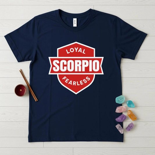 Scorpio Zodiac T-Shirt – Loyal Fearless Shield