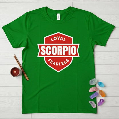 Scorpio Zodiac T-Shirt – Loyal Fearless Shield