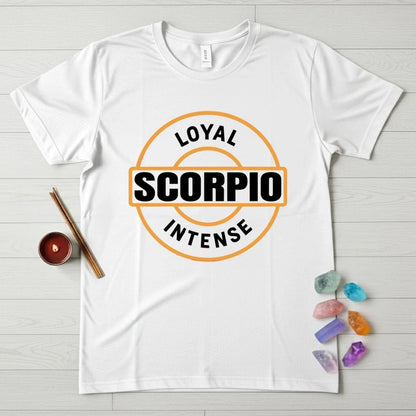 Scorpio Zodiac T-Shirt – Loyal Intense Emblem