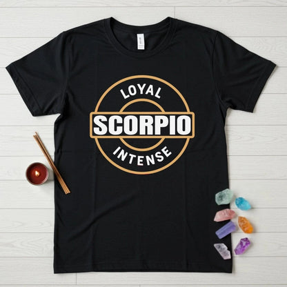 Scorpio Zodiac T-Shirt – Loyal Intense Emblem