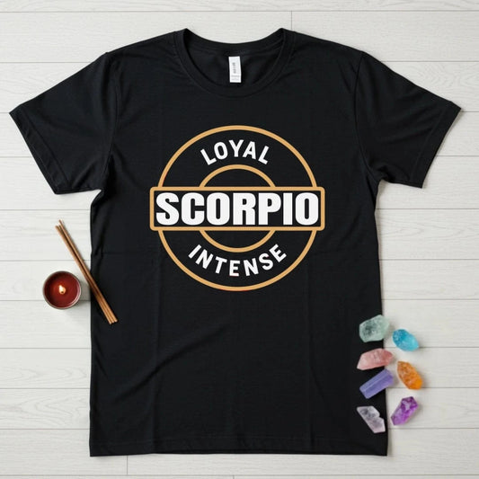 Scorpio Zodiac T-Shirt – Loyal Intense Emblem
