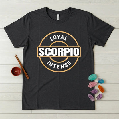 Scorpio Zodiac T-Shirt – Loyal Intense Emblem