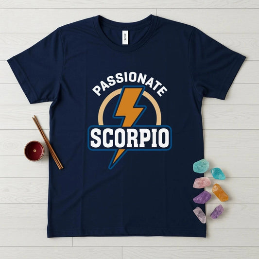 Scorpio Zodiac T-Shirt – Passionate Lightning Bolt