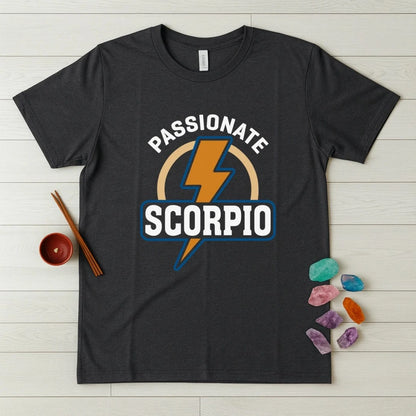 Scorpio Zodiac T-Shirt – Passionate Lightning Bolt