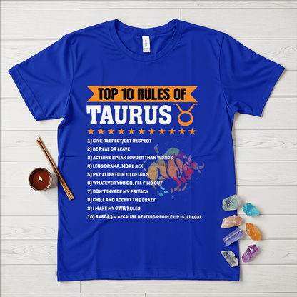 Taurus Rules T-Shirt – Top 10 Traits of a True Taurus